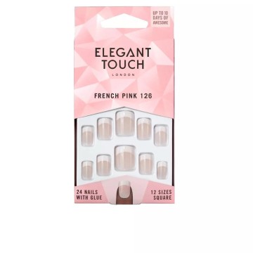 FRENCH pink 24 nails with glue square 126 S