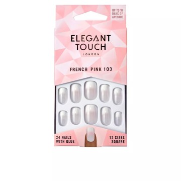 FRENCH pink 24 nails with glue square 103 M