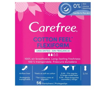 CAREFREE FLEXIFORM protector cotton sin fragancia 56 u