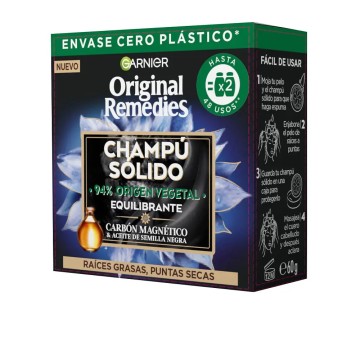 ORIGINAL REMEDIES magnetic charcoal balancing solid shampoo 60 gr