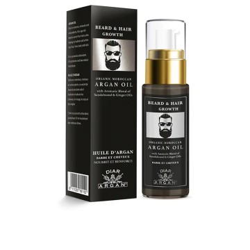 BEARD AND HAIR STRENGTHENING SERUM with pure argan sandalwood and ginger 30 ml