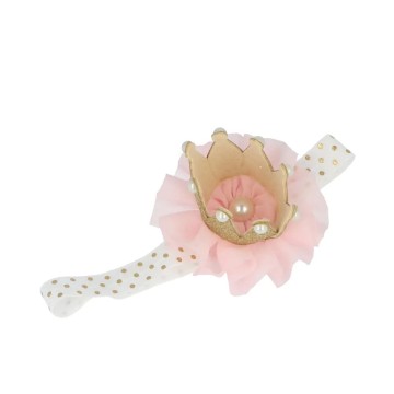 RIBBON with fabric flower and crown 1 u