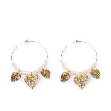 CROWN 4CM earrings gold glitter 1 u