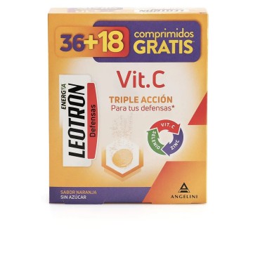 VITAMIN C triple action effervescent tablets 36 + 18 as a gift Orange 54 u