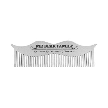 Mr Bear Family Moustache Comb Steel 1pc