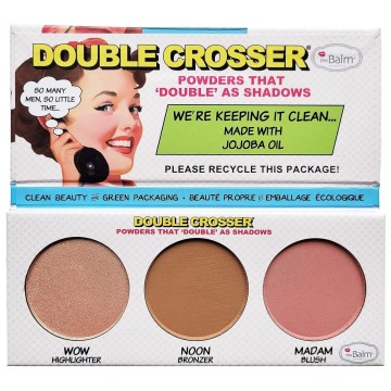 TheBalm Double Crosser Highlighter, Bronzer & Blush Palette 1pc