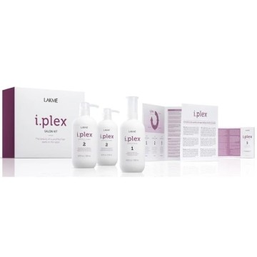 Lakme I.Plex Salon Kit: Premium Bond 500ml, Keratech I.Power 500ml, Dispenser, Pump, Application Guide, Hair Perfection 3x10ml