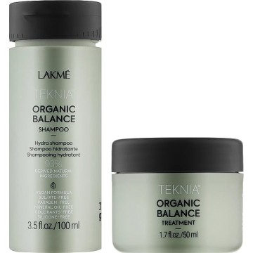 Lakme Teknia travel pack Organic Balance: Shampoo 100 ml + Treatments 100 ml