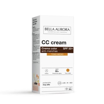 Bella Aurora Anti-Dark Spots CC Cream Spf50+ Medium Shade 30 ml