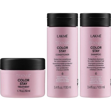 Lakme Teknia Color Stay Travel Pack: Shampoo 100 ml, Conditioner 100 ml, Treatment 50 ml