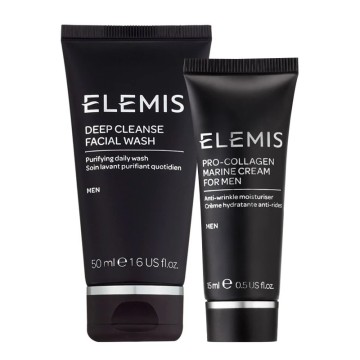 Elemis Men's kit: Elemis Deep Cleanse facial wash 50ml + Elemis Pro-Collagen Marine cream moisturiser for Men 15ml