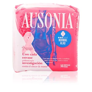 AUSONIA Normal Pads With Wings - 14 Count