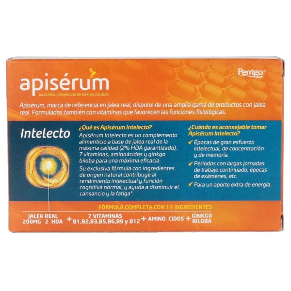 Apisérum Intellect 30 Capsules for Memory and Concentration - Image 2