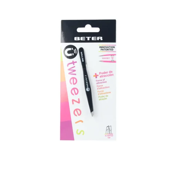 BETER Magnetic Tweezers Oblique Tip Black - 1 Unit - Image 2