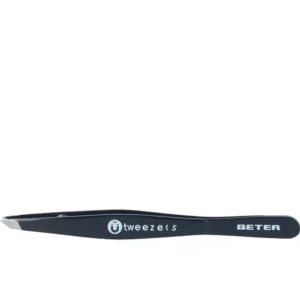 BETER Magnetic Tweezers Oblique Tip Black - 1 Unit