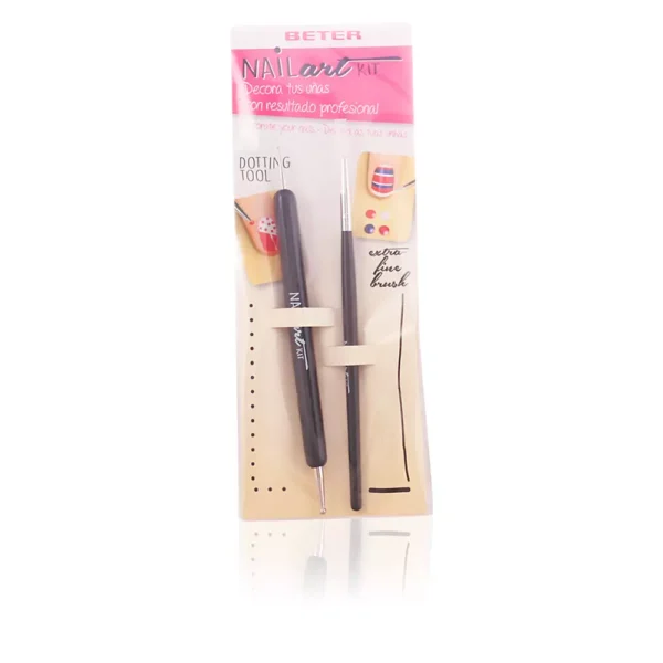 BETER Nail Art Set with Dotting Tool and Fine Brush