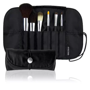 BETER Professional Makeup Brush Set With Case - 6 Pieces