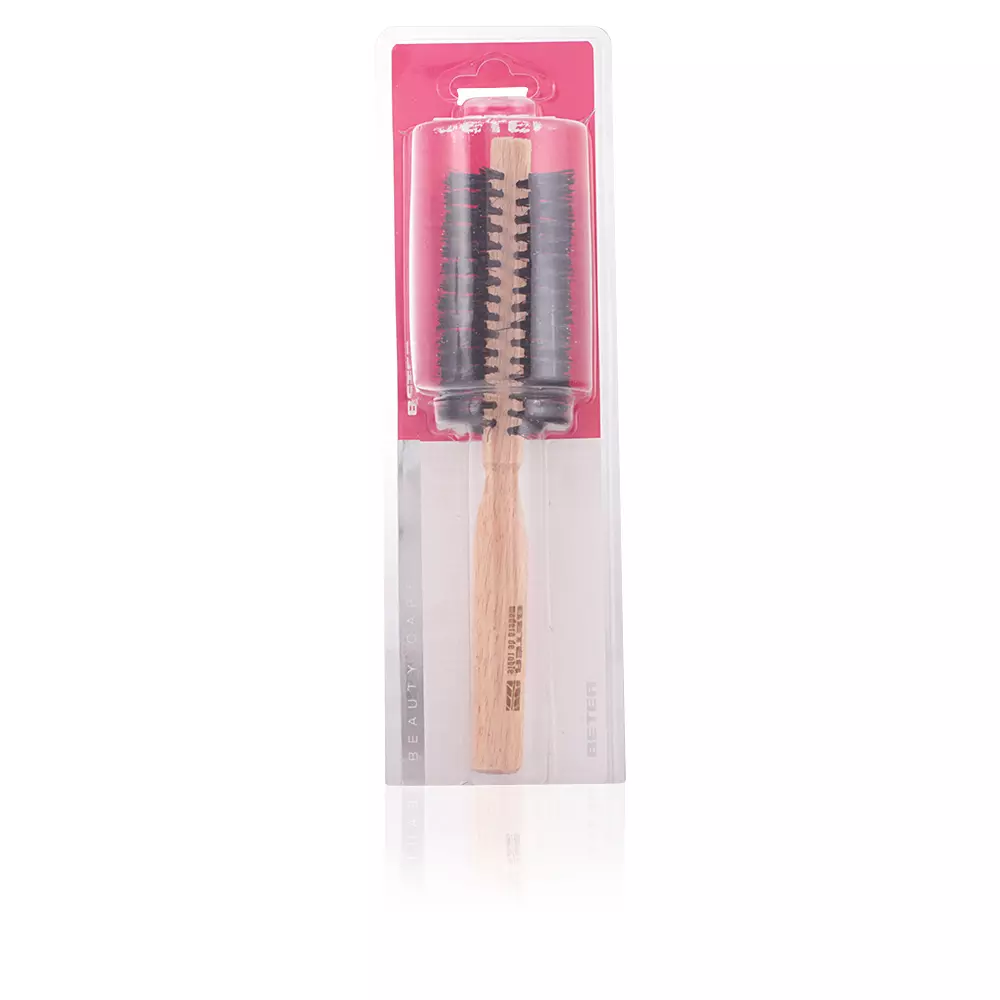BETER Round Brush 40MM Mixed Bristles Oak Handle