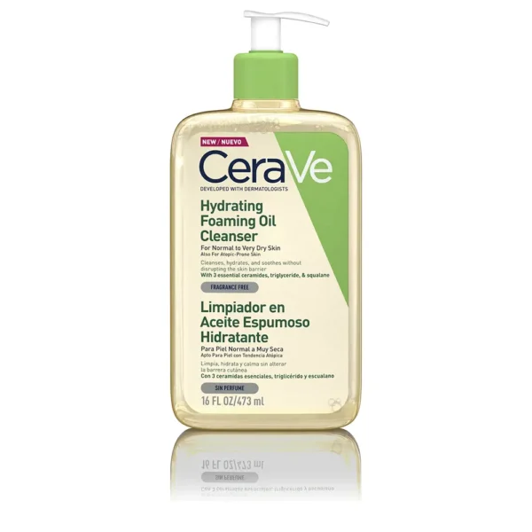 CeraVe Hydrating Foaming Oil Cleanser 473ML for Dry Skin