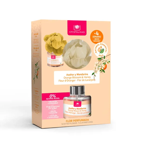 Cristalinas Scented Flower Air Freshener 40ML - Orange Blossom - Image 3