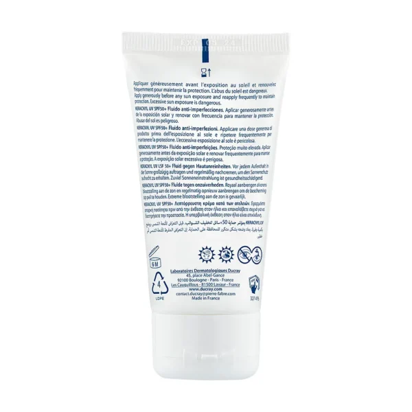 Ducray Keracnyl UV Anti-Blemish Fluid SPF50+ 50ml - Image 2