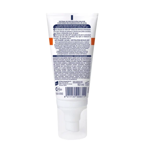 Ecran Sunnique Sensitive Facial SPF50+ 50ml - Image 2