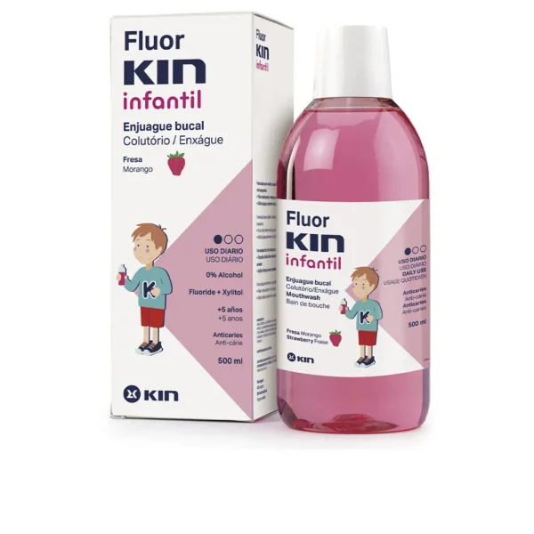 Fluorkin Infantil Anti-Cavity Mouthwash Strawberry 500ml