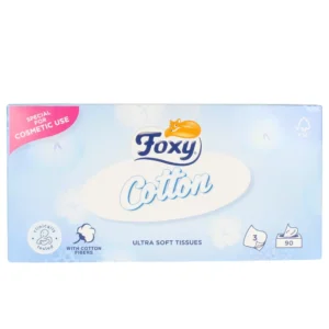 Foxy Ultra Soft Facial Cotton Wipes 90 Units