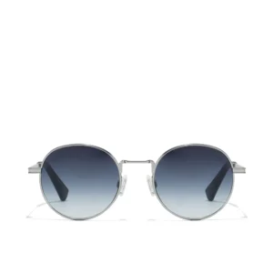 Silver Blue Round Sunglasses