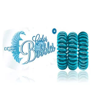 ID ITALIAN Color Bobbles Hair Ties - Turquoise (Set of 3)