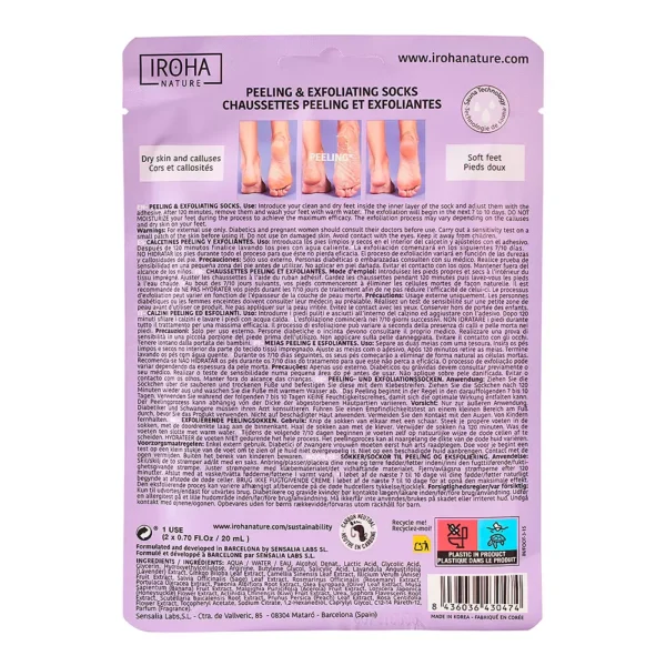 IROHA Lavender Foot Mask Socks Exfoliation - 1 Unit - Image 2