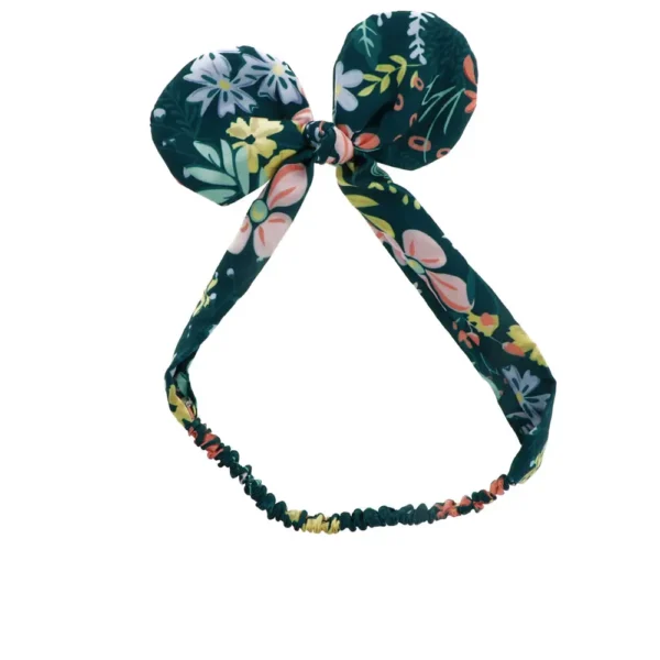 Inca Flower Print Elastic Ribbon With Bow - 1 Unit