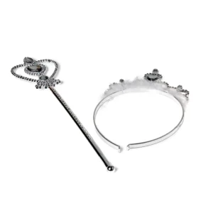Inca Silver Wand and Crown Set - 2 Pieces