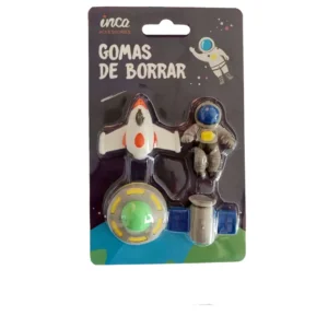 Inca Space Erasers Set of 4 Pieces