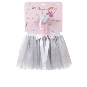 Inca Tutu Plateado y Cinta con Corona Set 2 Pz