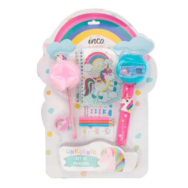 Inca Unicorn Stationery Lot - 8 Pieces - Image 2