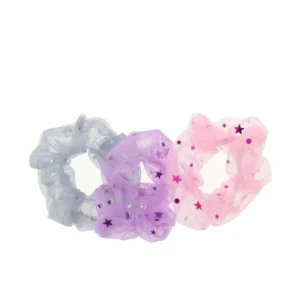 Inca Wrinkled Ponytail Holders - Stars (Set of 3)
