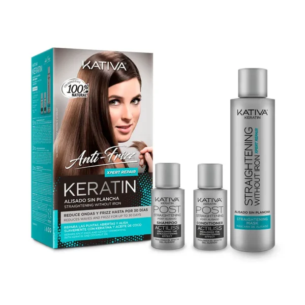 KATIVA Keratin Anti-Frizz Straightening Set - 3 Units - Image 2