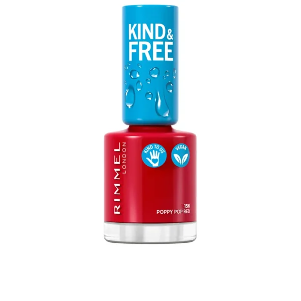 Kind & Free Nail Polish #156 Poppy Pop Red 8ml