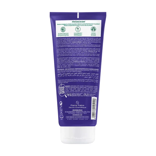 Klorane Anti-Yellowing Conditioner 150ML for Gray & Blonde Hair - Image 2