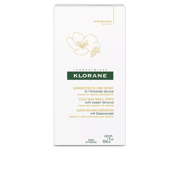 Klorane Cold Wax Small Strips with Sweet Almond - 6 Pieces