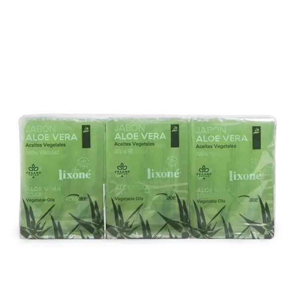 LIXONE Aloe Vera Soap for Dry or Sensitive Skin 3 x 125g