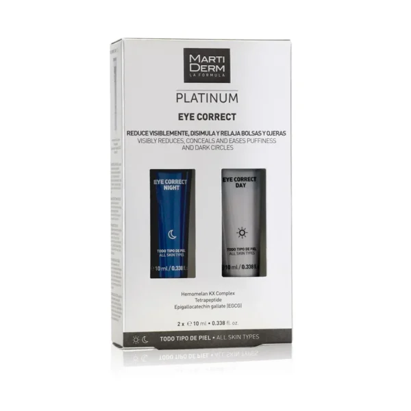 Martiderm Platinum Eye Correct 2 x 10ml - Day & Night Treatment - Image 2