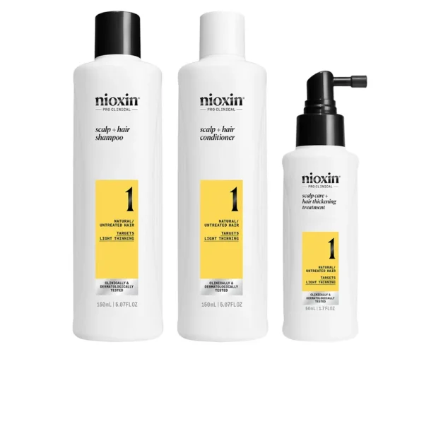 NIOXIN System 1 Treatment Kit for Weak Natural Hair - 3 Units