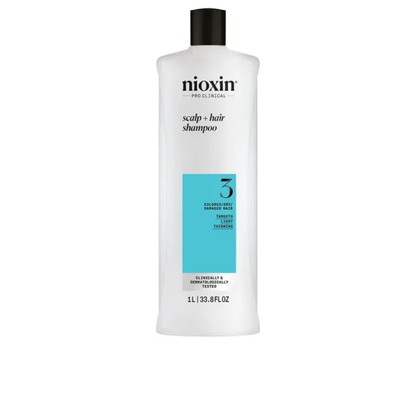 NIOXIN System 3 Shampoo for Dyed and Damaged Hair 1000ML