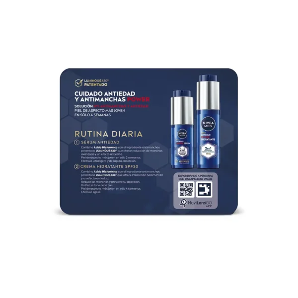 NIVEA Daily Routine Men's Set - Anti-Aging Serum & SPF30 Cream - Image 2