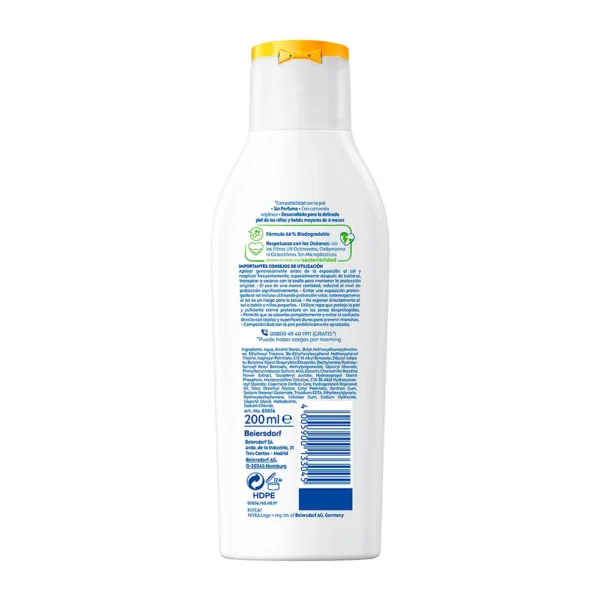 NIVEA Sun Milk 200ML for Kids - SPF 50+ Waterproof - Image 2