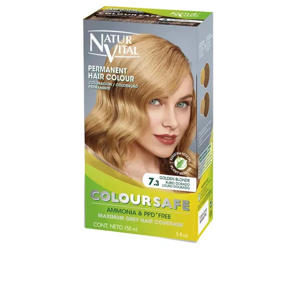Natur Vital Coloursafe Permanent Hair Color 7.3 Golden Blonde 150ML