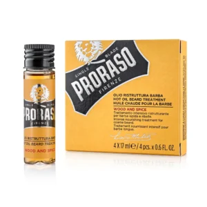 PRORASO Wood And Spice Hot Beard Oil Treatment 4 x 17ML