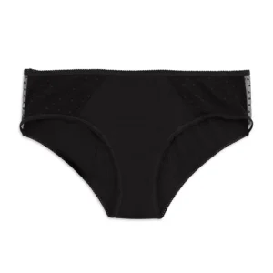 Platanomelón Classic Plumeti Menstrual Briefs Black Size S